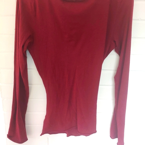 Velvet Long Sleeve Twist Front Blouse - Picture 5 of 6